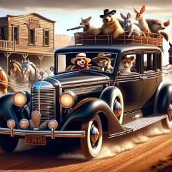 Animals in a car